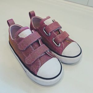 Converse Velcro Pink Shoes